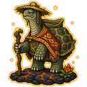 El Solitario George, la tortuga gigante, en pixel art