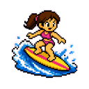Surf en pixel art